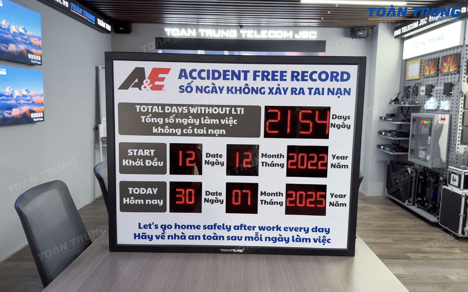 Bảng LED điện tử an toàn lao động