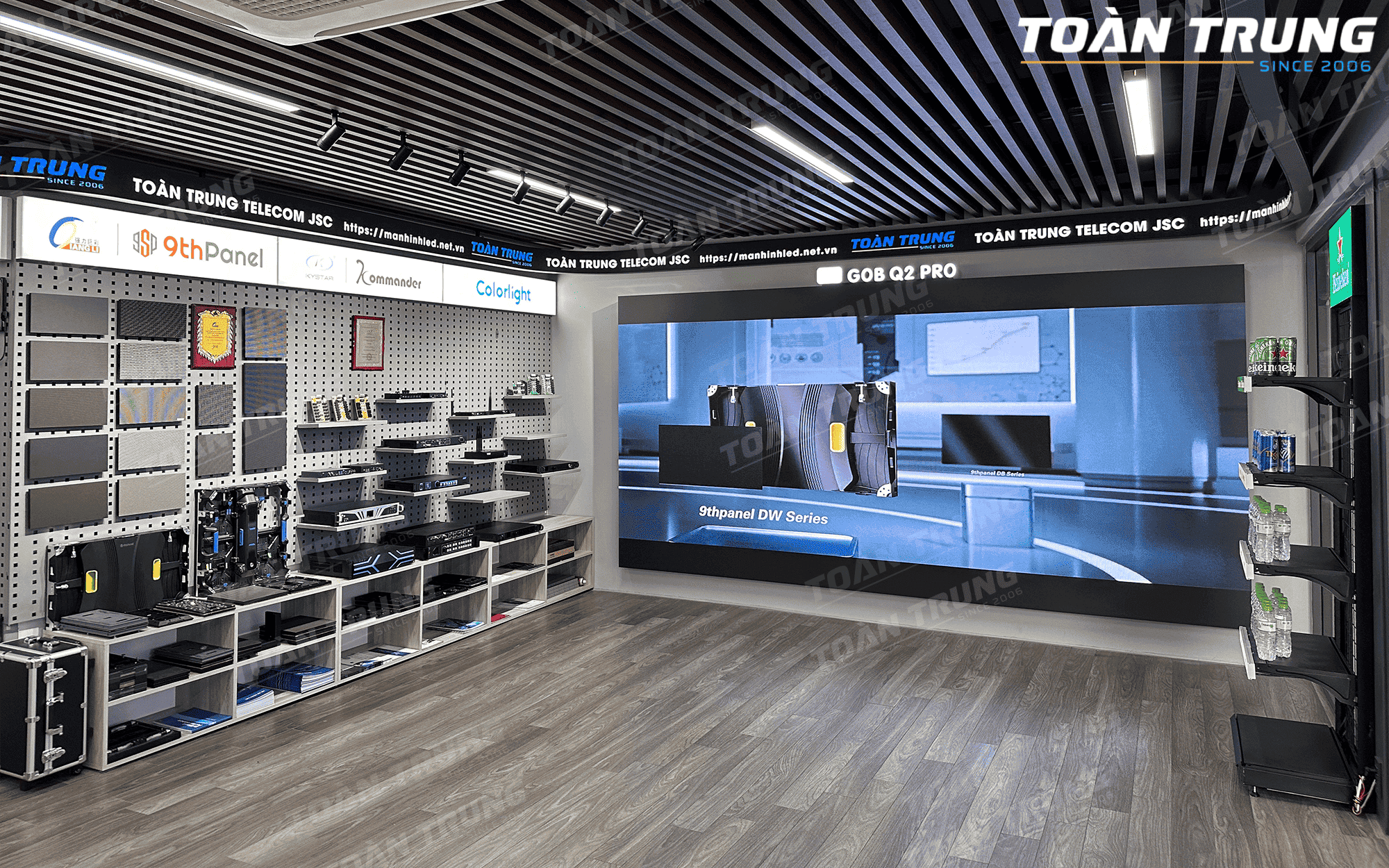 Màn hình LED P2 GOB tại showroom Toàn Trung | Màn hình LED GOB giá tốt 2026
