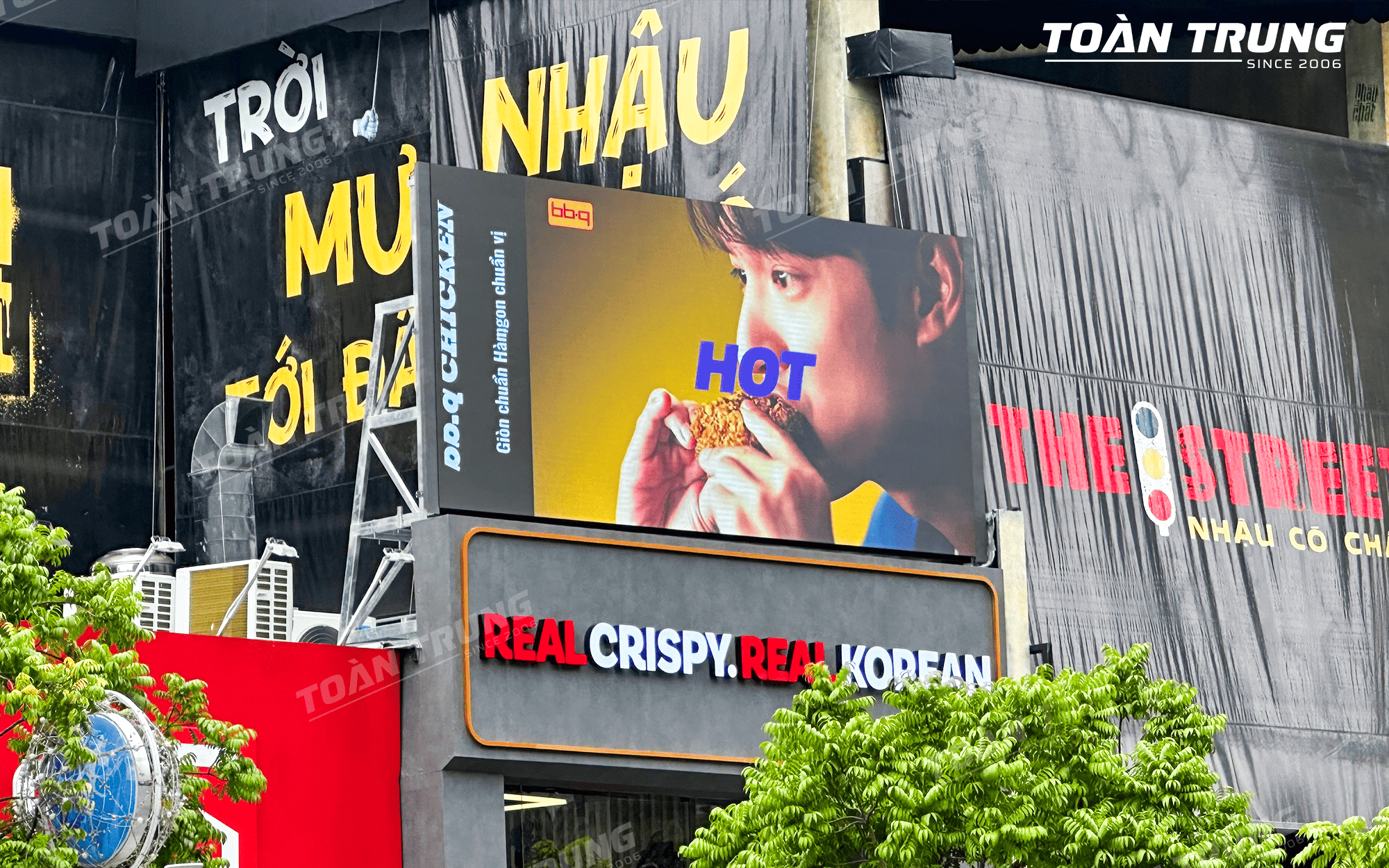 thi công màn hình LED P4 outdoor